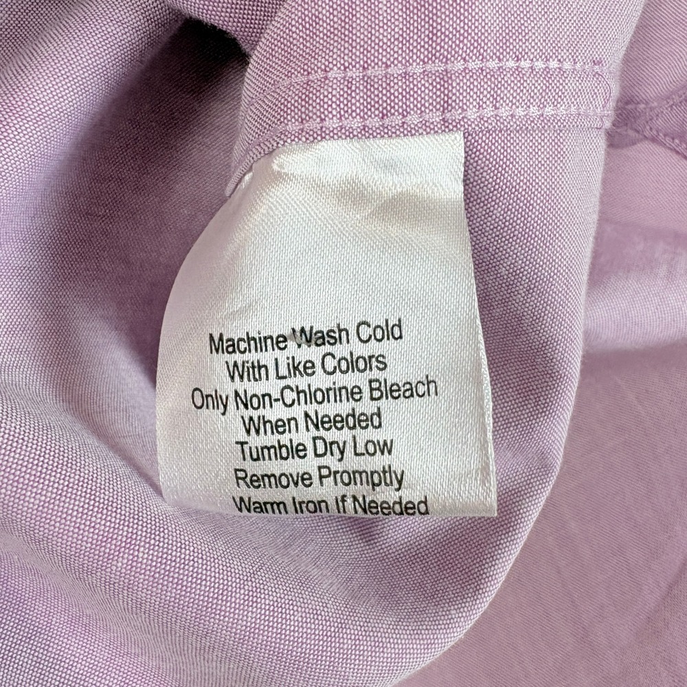 Jos A Bank 1905 Shirt Men Large Purple Excellent Tailored Fit Button Down Oxford - Picture 6 of 12